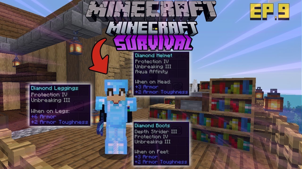 I Made My First Enchanted Diamond Armor In Minecraft Pe Survival Series ...