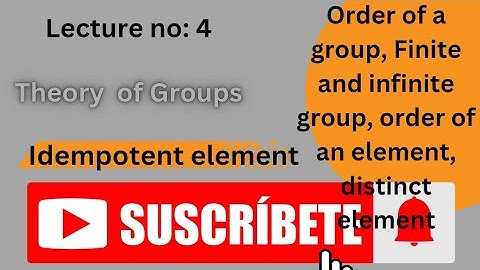 Idempotent element, finite group, order of group/ an element  @Learn.Mathematics.With.Me1