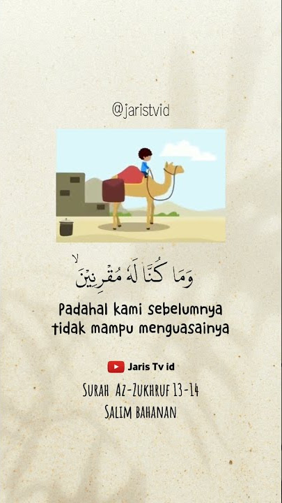 Doa perjalanan | doa naik kendaraan | Surah Az Zukhruf | salim bahanan Story WA 30 detik