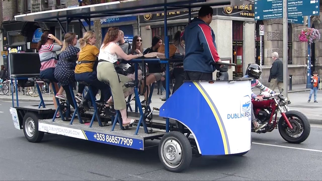 Le bus à pédales à Dublin YouTube