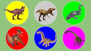 Spin Wheel Dinosaurus ; Trex, Carnotaurus, Amargasaurus, Mosasaurus, Brachiosaurus, Pterosaurus