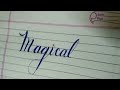 Magical word in calligraphy|Parker and brush pen|Calligraphy word tutorial|Shubh&#39;s artistic world