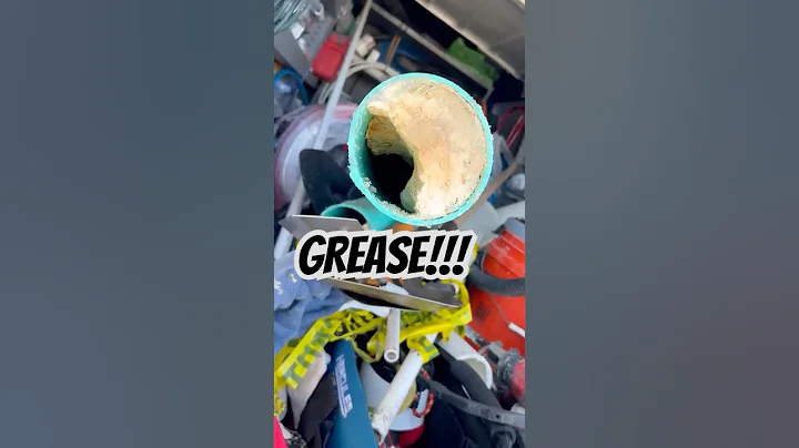 When You Pour Grease Down The Drain This Happens 😬 #plumber #plumbing #diy #grease #draincleaning