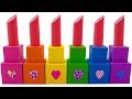 DIY - How to create rainbow lipsticks with Kinetic Sand, Sticker / BonBon Fun