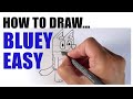 How to Draw Bluey - Cartoon Dog