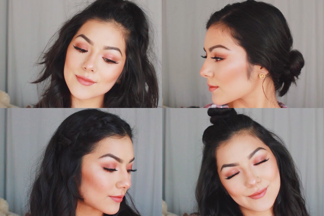 4 easy hairstyles for short medium length hair faye claire youtube