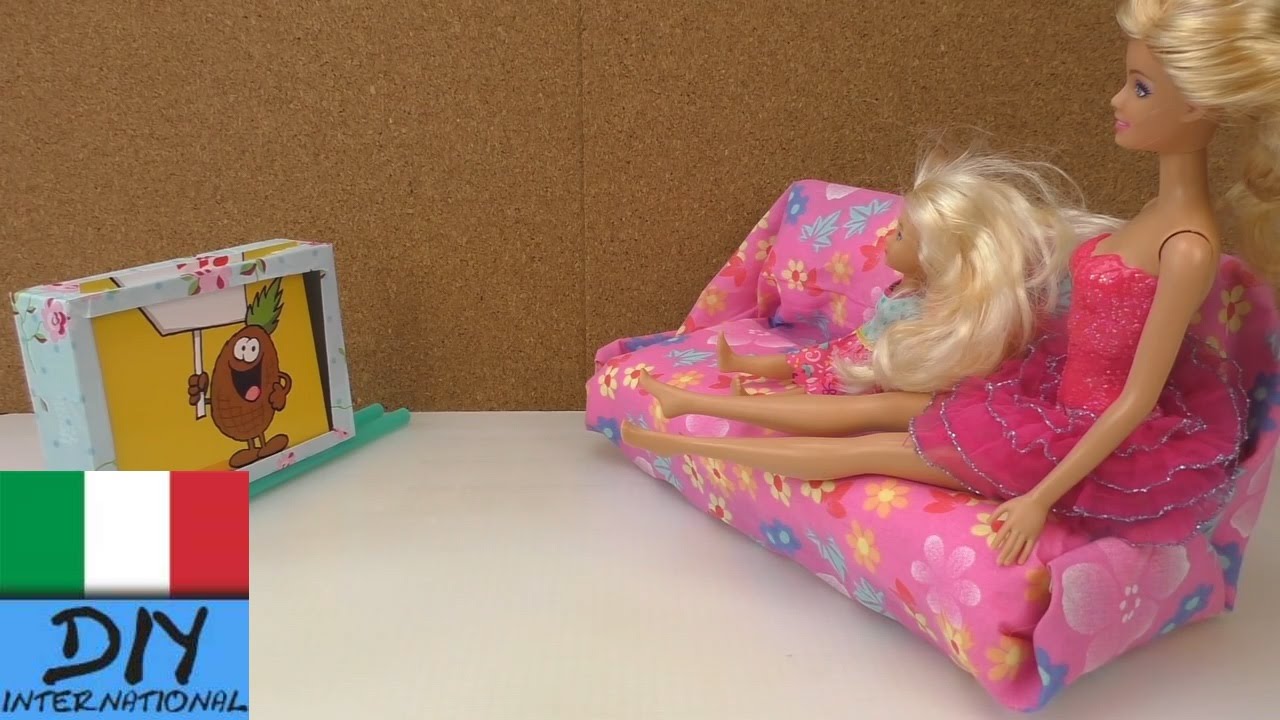 Diy costruire tv parete per barbie (tv per barbie fai da te) youtube