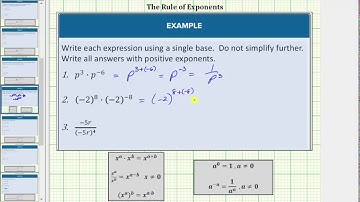 Simplify Expressions Using Exponent Rules (Product, Quotient, Zero Exponent)
