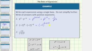 One (1) Exponent Rule — Definition & Examples - Expii