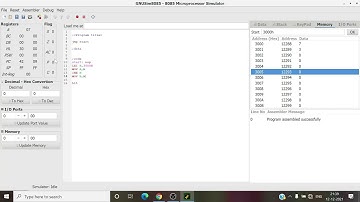 Program For 8 bit addition and subtraction | 16 bit addition and subtraction| GNUSim8085 | ravikjha7