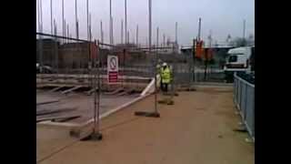 London 2012 Temporary Olympic Bridge Dismantled