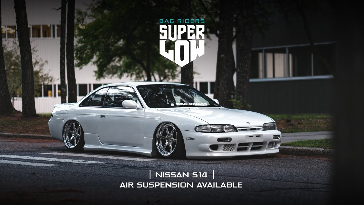 Nissan S14 240SX Super Low Air Suspension by Bag Riders.
