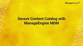 How to Securely Distribute Content with ManageEngine MDM | ManageEngine Endpoint Central screenshot 3