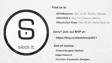 Slock.it MVP Teaser - quick informal update from the Ethereum London Meetup