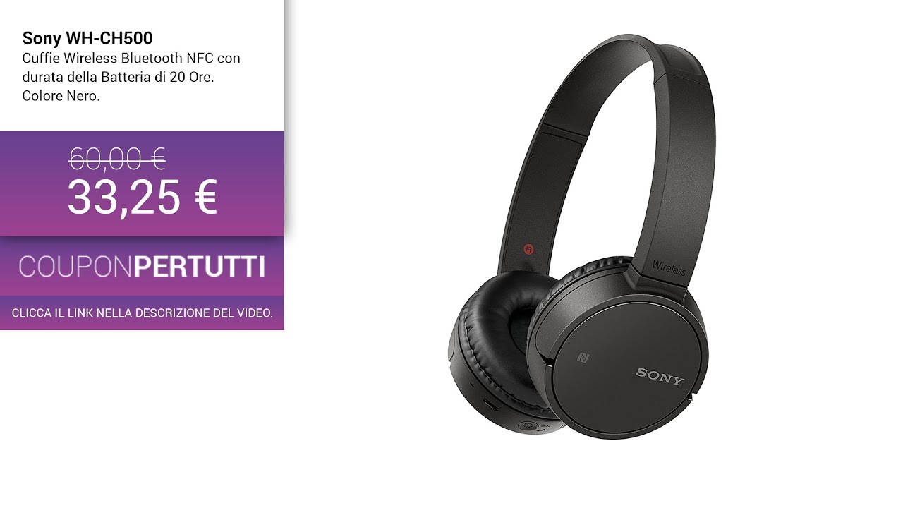Coupon Amazon ITA per Cuffie Bluetooth Wireless Sony | Scontate
