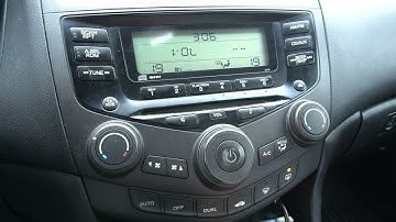 HONDA Accord VII (2002-2008) – How to Adjust Radio Volume