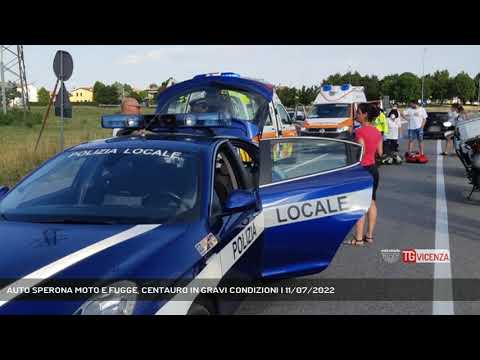 AUTO SPERONA MOTO E FUGGE, CENTAURO IN GRAVI CONDIZIONI | 11/07/2022