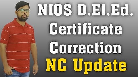 NIOS D.El.Ed. NC Solutions, Correction in records
