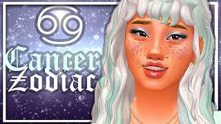  The Sims 4 Create A Sim | Zodiac Sign Sim's - CANCER + CC LINKS 