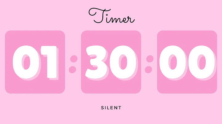 💖 1 Hour 30 Minutes Silent Timer with Cute Ending Alarm | Barbie Timer