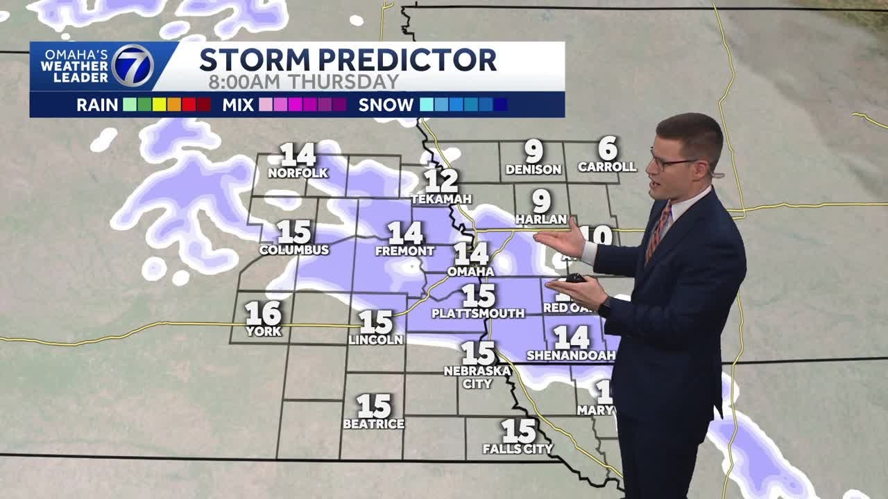 Not as cold Wednesday, snow possible Thursday morning in Omaha area ...