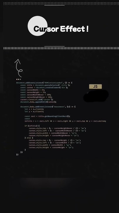 Cursor Effect HTML CSS #trending #coding #html #cybertech #css # ...
