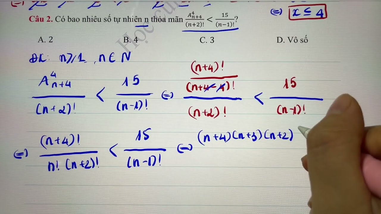 Toán 10.CĐ4. Tiết 6: Giải Bất phương trình Hoán Vị - Chỉnh Hợp - Tổ Hợp - ĐẠI SỐ TỔ HỢP