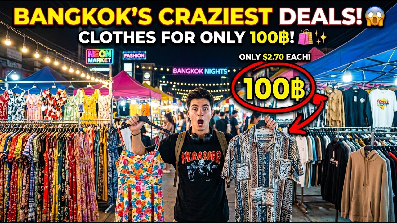 Train Night Market Srinagarindra: Bangkok's CHEAPEST Fashion Market 🇹🇭