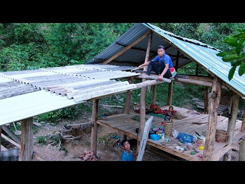 Kitchen Frame and Roof Construction Process | Farmer Family