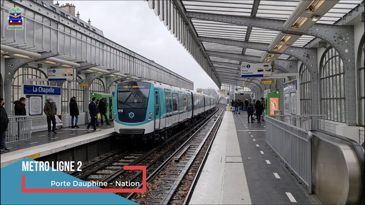 FR Paris Metro Ligne 2 la chapelle (Porte Dauphine Nation)Just Train YouTube