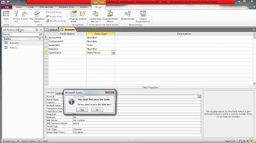 Microsoft Access Modify an Imported Table