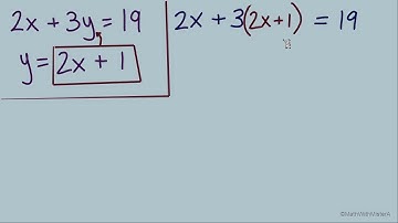 Solving Systems of Linear Equations by Substitution: Substituting for Y (5/12)