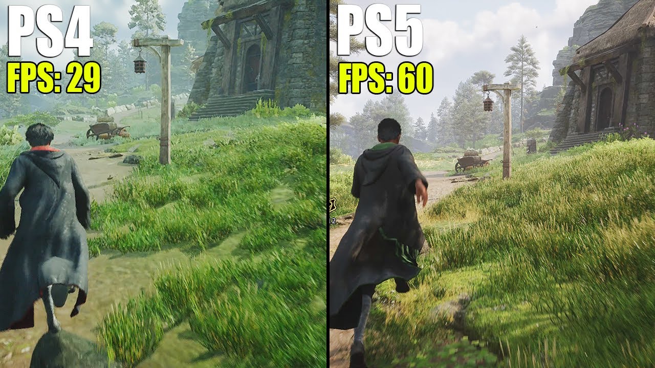 Hogwarts Legacy PS4 vs. PS5 Comparison  Loading Times, Graphics, FPS Test  