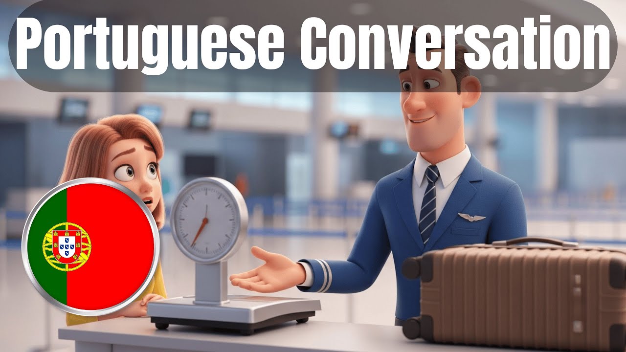 Learn Portuguese: Airport Check-in Conversation (Full Dialogue)
