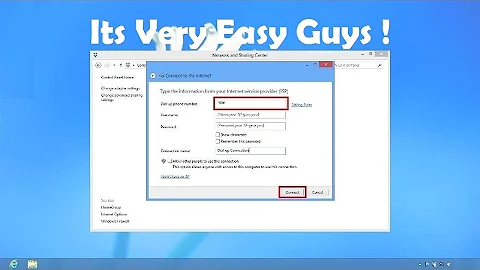 How To Create Dialup Connection in Windows 7 ,10 | Its Very Easy