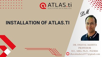 1. Installation of Atlas.ti-23 || Dr. Dhaval Maheta