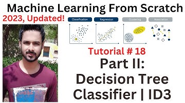 Tutorial 18: Decision Tree Classifier Part 2 | ID3 Decision Tree Classifier in machine learning