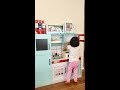 Learn and play Large wooden kitchen with Bella! Set up by Mama and Papa :) Learn and play Large wooden kitchen with Bella! Set up by Mama and Papa :)