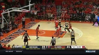Michigan at Illinois - Men's Basketball Highlights