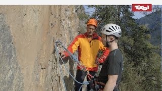 Klettern lernen & Klettertechnik: Umfädeln Französische Methode🏔