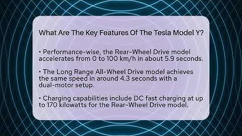 What Are The Key Features Of The Tesla Model Y? - Talking Tech Trends