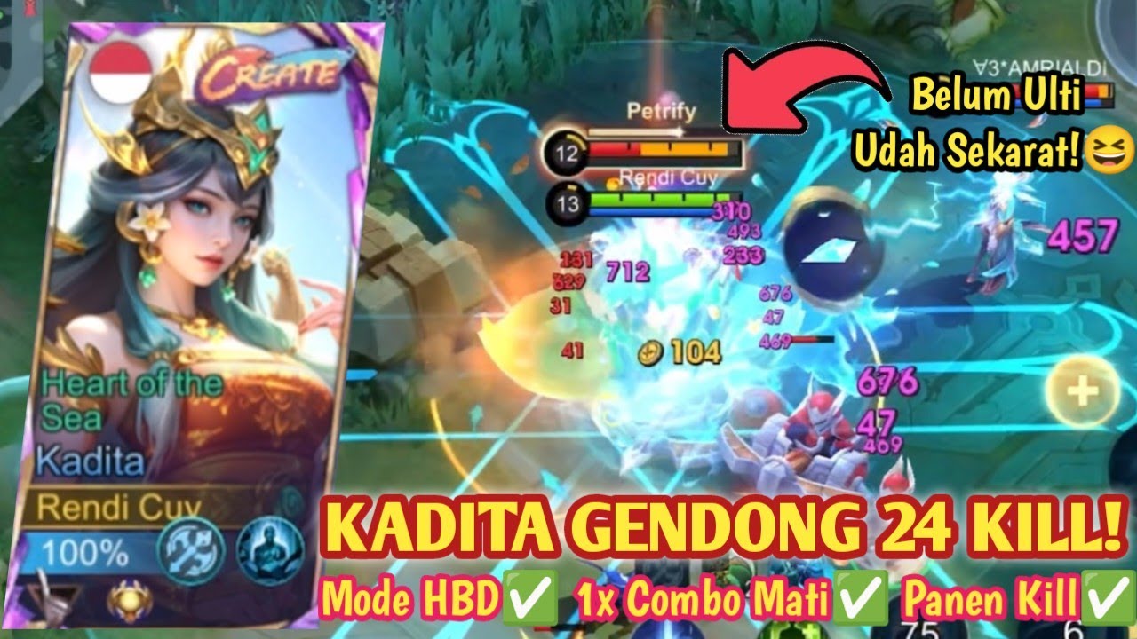 KADITA 24 KILL! MODE TRY HARD GENDONG 1 TIM! KADITA ONE HIT ULTI - BUILD KADITA TERSAKIT 2026 - MLBB