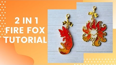 2 in 1 open bezel fire fox UV resin charm tutorial - Watch me resin fire fox charm
