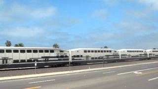 RARE!! Metrolink Double Header passing Capistrano beach in Dana Point California!