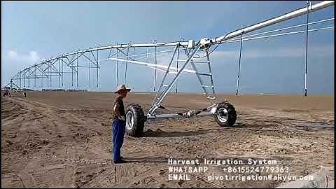 center pivot towable irrigation machine moving