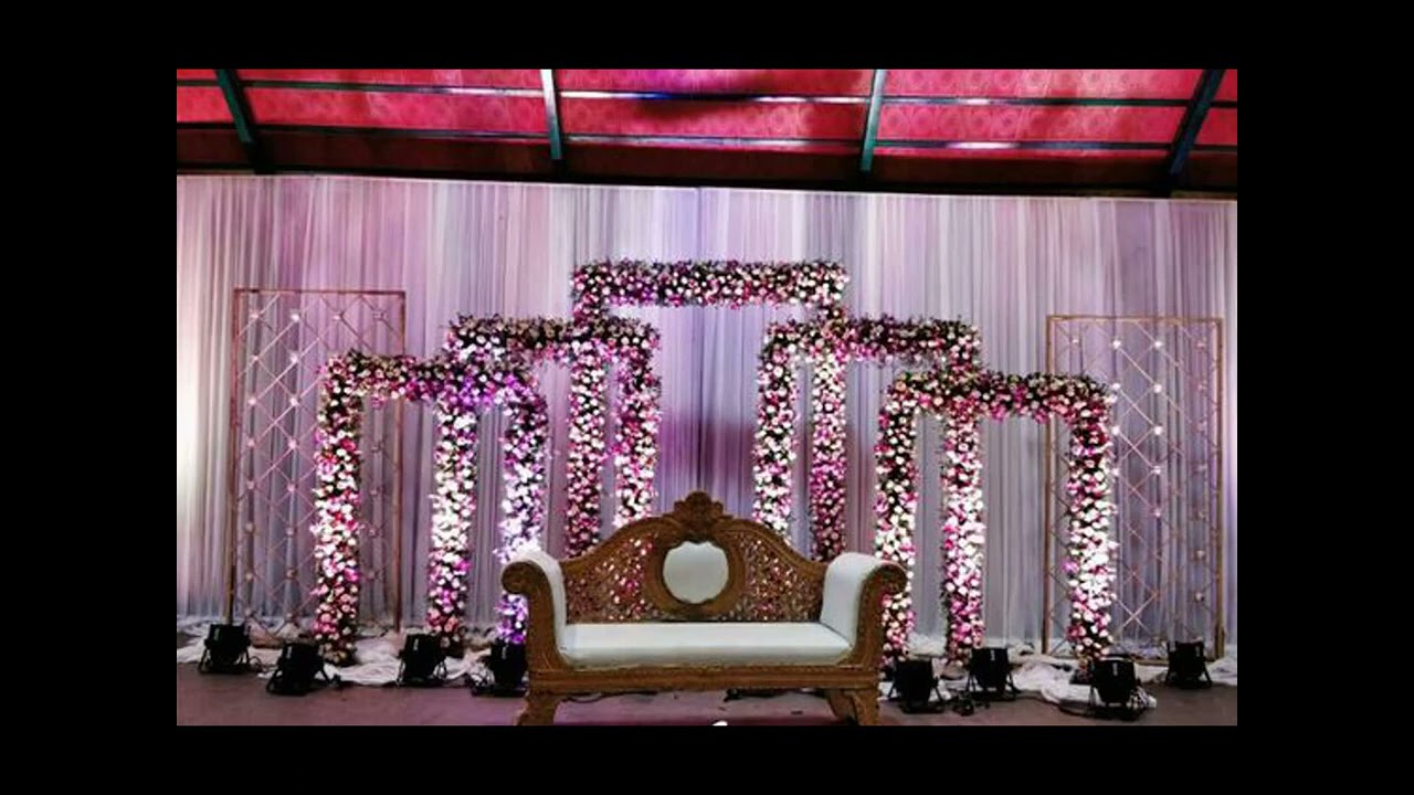 Simple and Elegant Wedding Reception Stage Decoration Ideas 2021  Latest Reception Decoration Ideas
