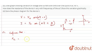 A device X is connected across an ac source of voltage `V = V_(0) sin omegat`.