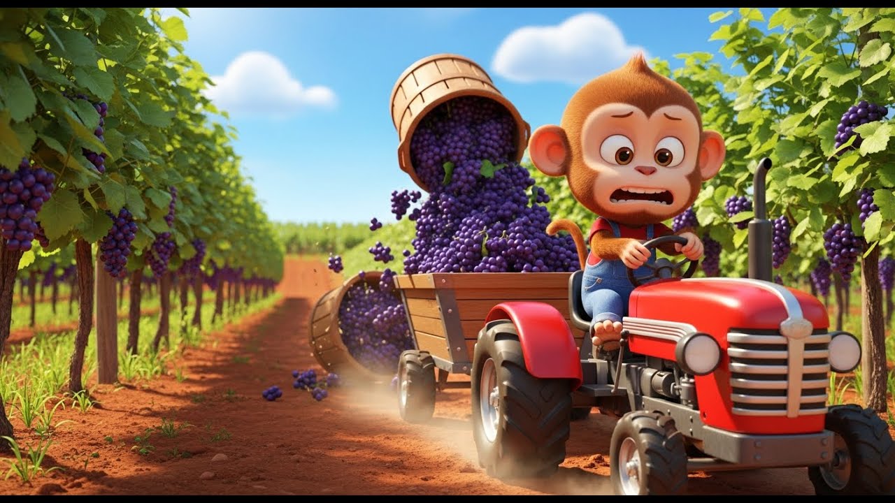 Kiki Monkey’s Magical Grape Adventure | Flying Machines, Fun Recipes & Farm Surprises! | Monkey farm