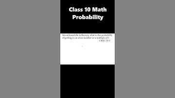 An biased die is thrown, what is the probability of getting an even number of a multiple of 3#shorts