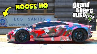 Stealing a TOP SECRET Lambo from NOOSE Headquarters!! (GTA 5 Mods  Evade Gameplay)